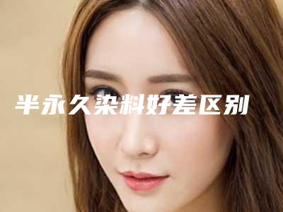 半永久染料好差区别