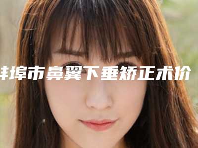 蚌埠市鼻翼下垂矫正术价格价位表请收好-蚌埠市鼻翼下垂矫正术大概要多少费用呢